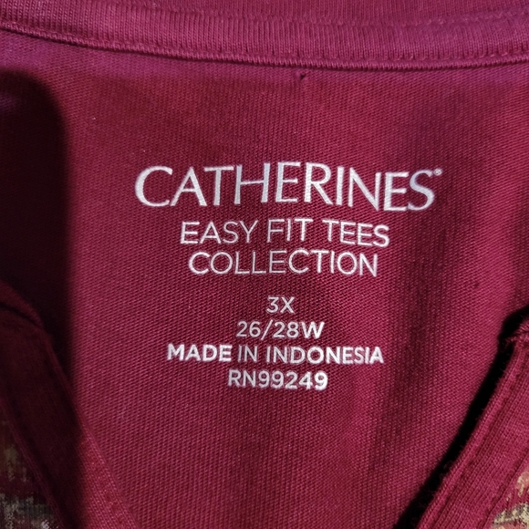 Catherine's Easy Fit Tees Collection size 3X 26/28W pull over blouse - Picture 4 of 11